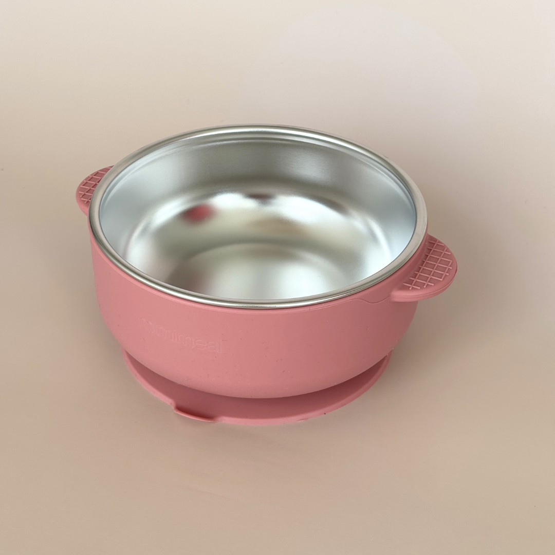 RVS bakje met siliconen rand en zuignap
