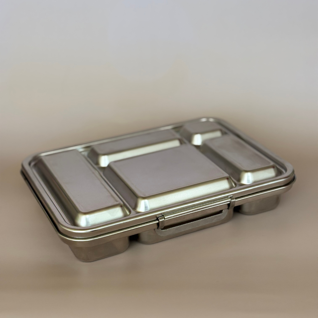 RVS lunchbox met 5 vakjes | Lekdichte Bentobox van 304 RVS